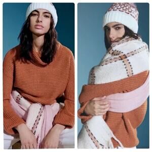 Anthropologie Pilcro Cowl
Neck Sweater in Rustic Orange